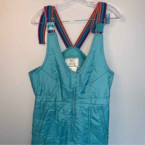Euroski Teal Snow Bib Overalls Winter Ski Snowboard - Picture 6 of 11